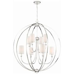 Crystorama Sylvan 40"W Polished Nickel 8-Light Chandelier