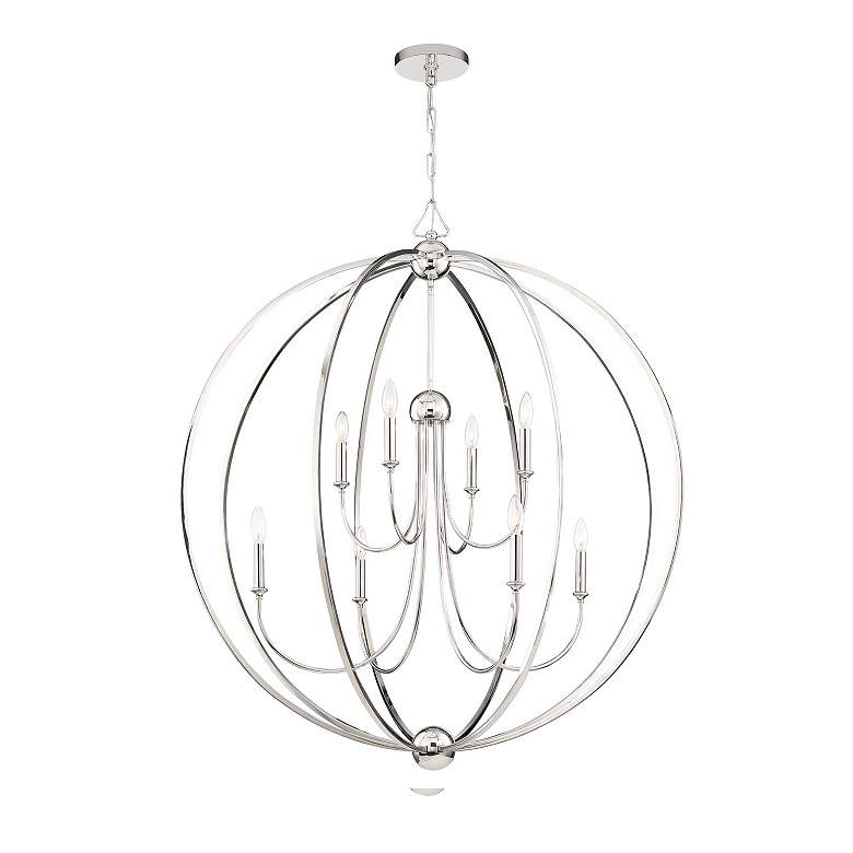 Image 3 Crystorama Sylvan 40"W Polished Nickel 8-Light Chandelier more views