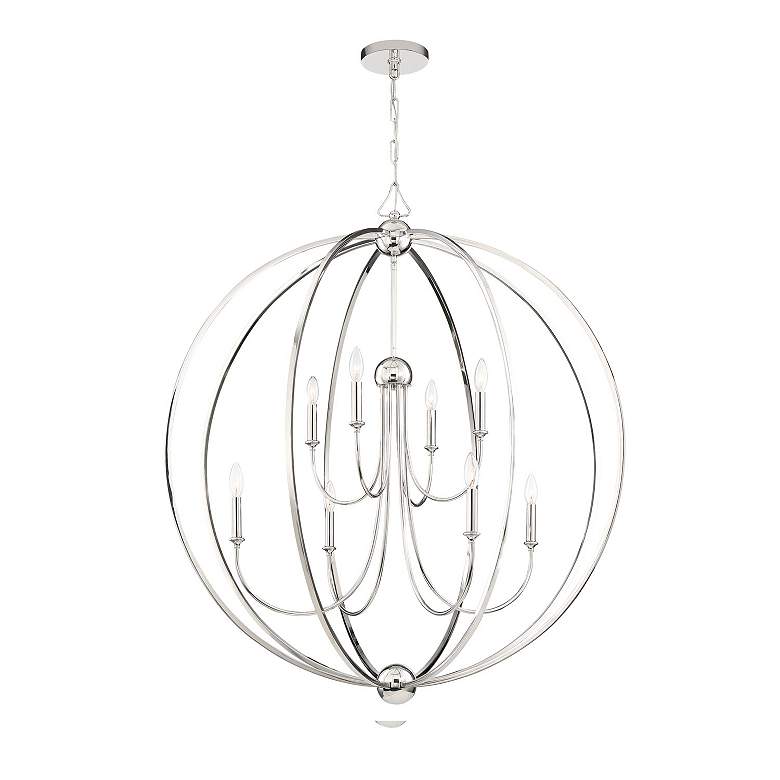 Image 3 Crystorama Sylvan 40 inchW Polished Nickel 8-Light Chandelier more views