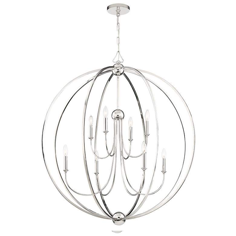 Image 2 Crystorama Sylvan 40"W Polished Nickel 8-Light Chandelier