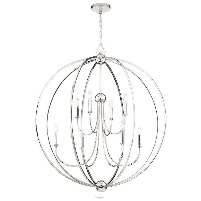 Image 2 Crystorama Sylvan 40 inchW Polished Nickel 8-Light Chandelier