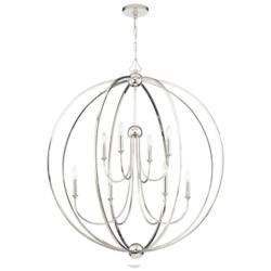 Crystorama Sylvan 40"W Polished Nickel 8-Light Chandelier