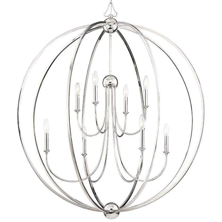 Image 3 Crystorama Sylvan 40"W Polished Nickel 8-Light Chandelier more views