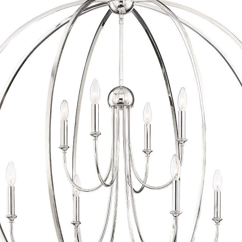 Image 4 Crystorama Sylvan 40"W Polished Nickel 8-Light Chandelier more views
