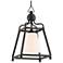 Crystorama Sylvan 9 1/4"W Black Forged Outdoor Mini Pendant