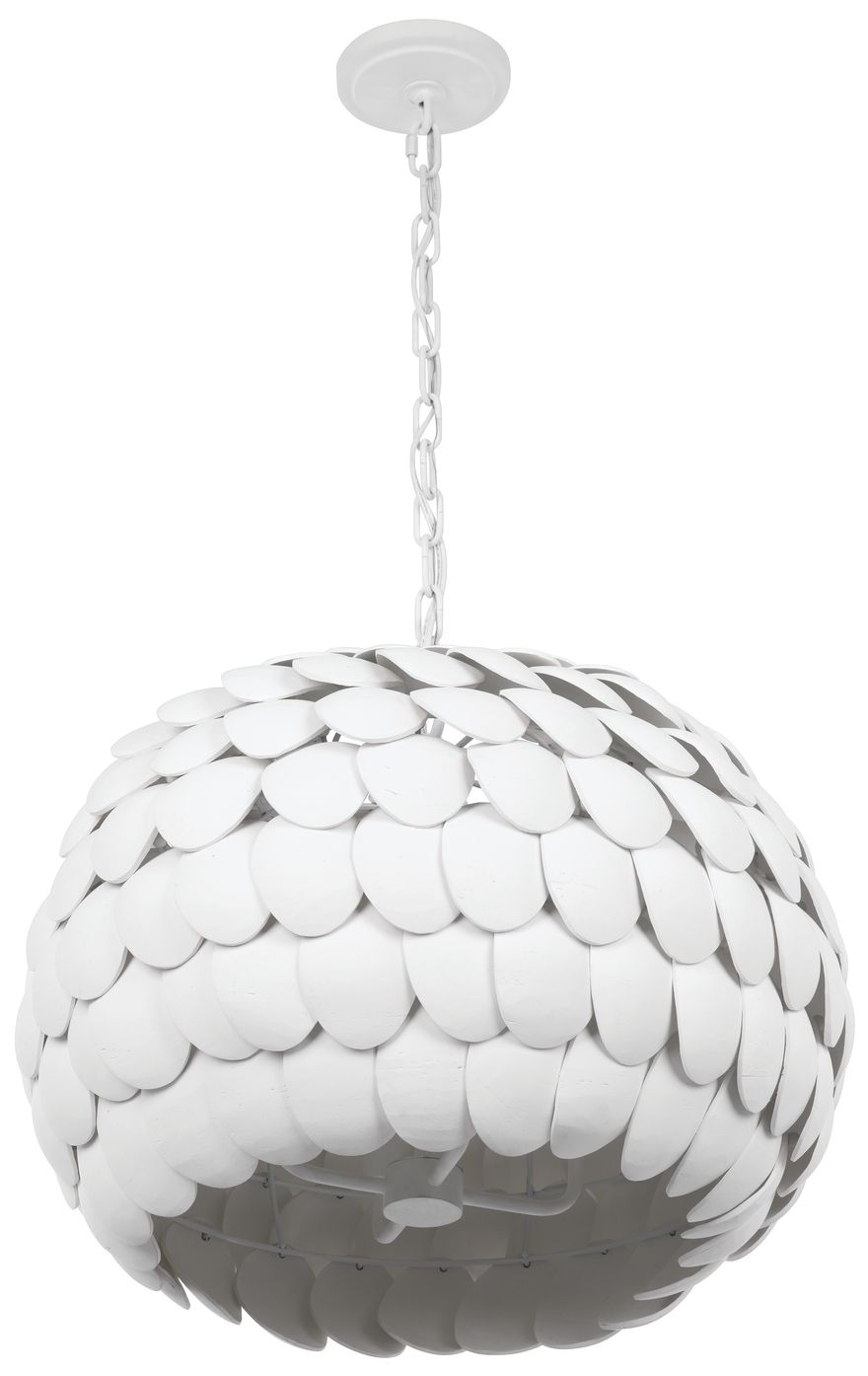 Thumbnail2 of Crystorama Talia 20.5'' Matte White Chandelier more views