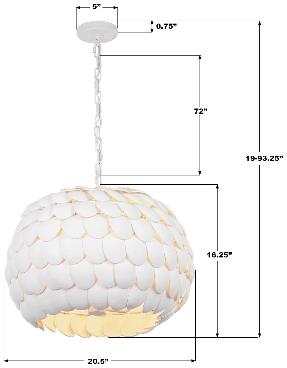 Crystorama Talia 20.5'' Matte White Chandelier