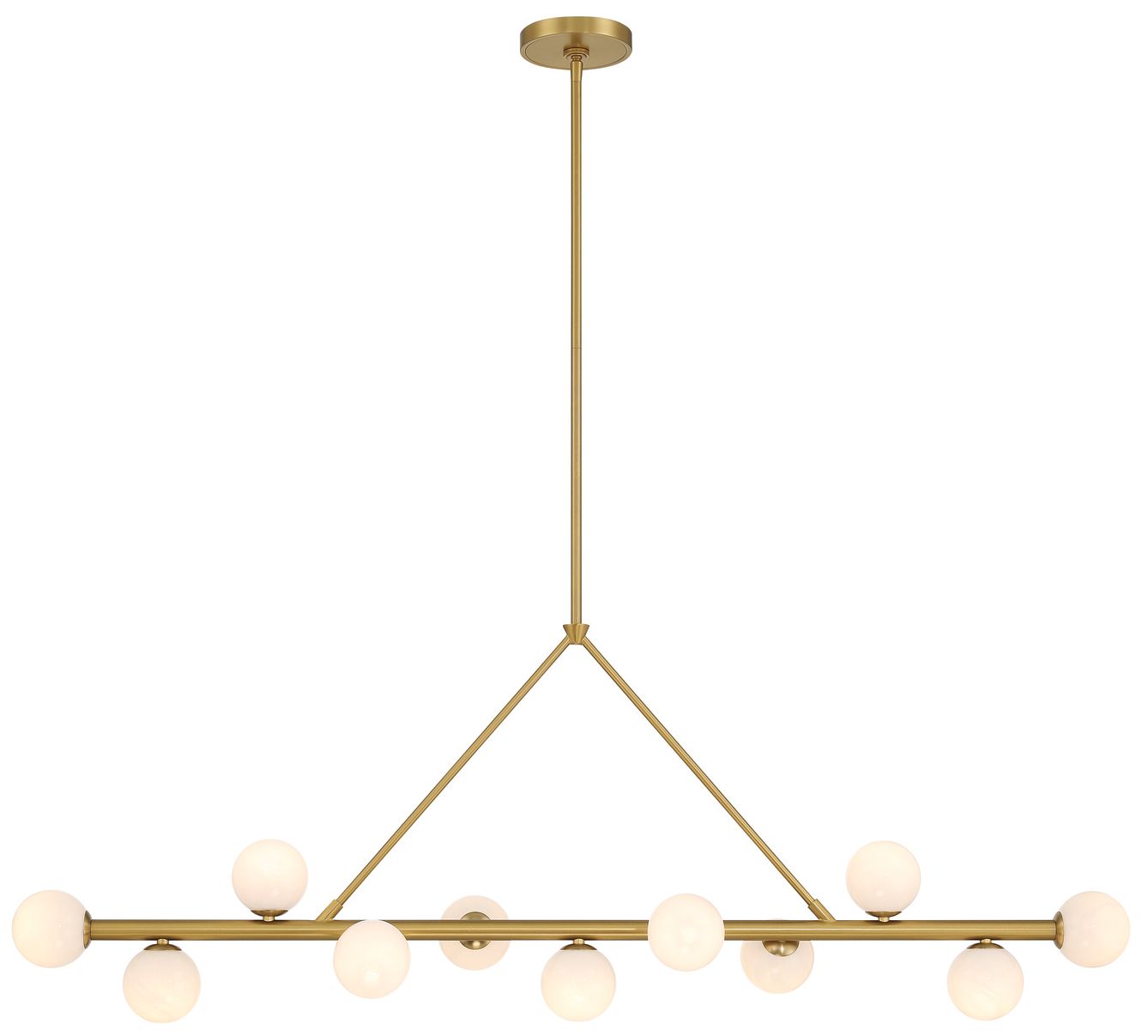 Image 3 Crystorama Terrell 46.5'' LED Luxe Gold Linear Chandelier more views