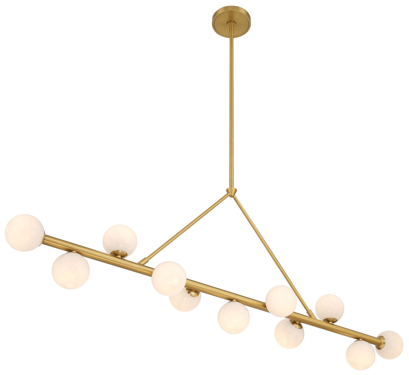 Image 4 Crystorama Terrell 46.5'' LED Luxe Gold Linear Chandelier more views
