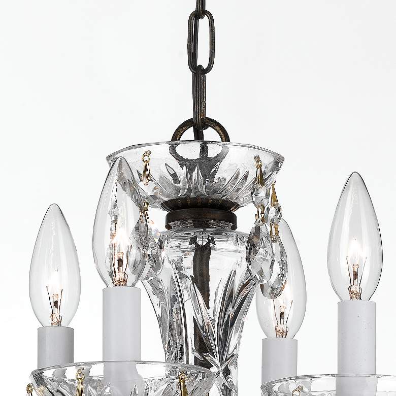 Image 5 Crystorama Traditional Crystal 11"W Bronze Mini Chandelier more views