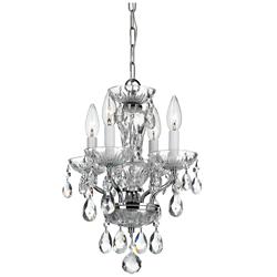 Crystorama Traditional Crystal 11"W Chrome Mini Chandelier