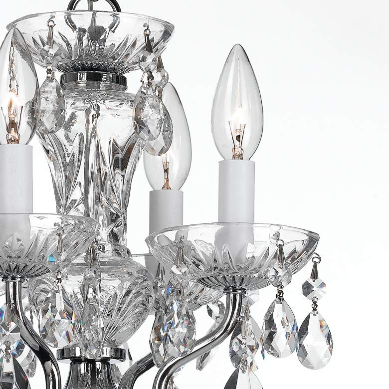 Image 3 Crystorama Traditional Crystal 11 inchW Chrome Mini Chandelier more views