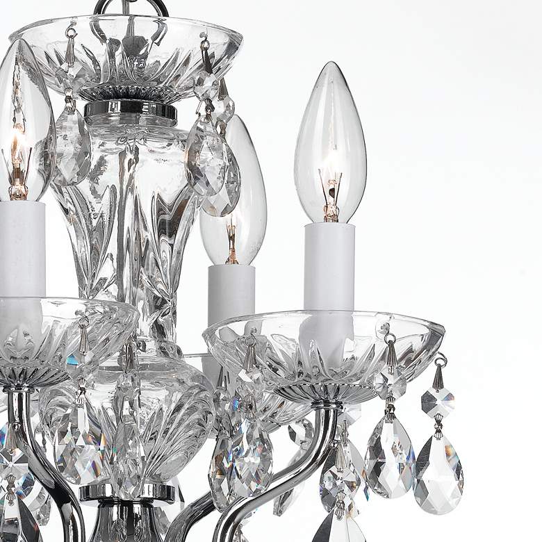 Image 3 Crystorama Traditional Crystal 11"W Chrome Mini Chandelier more views