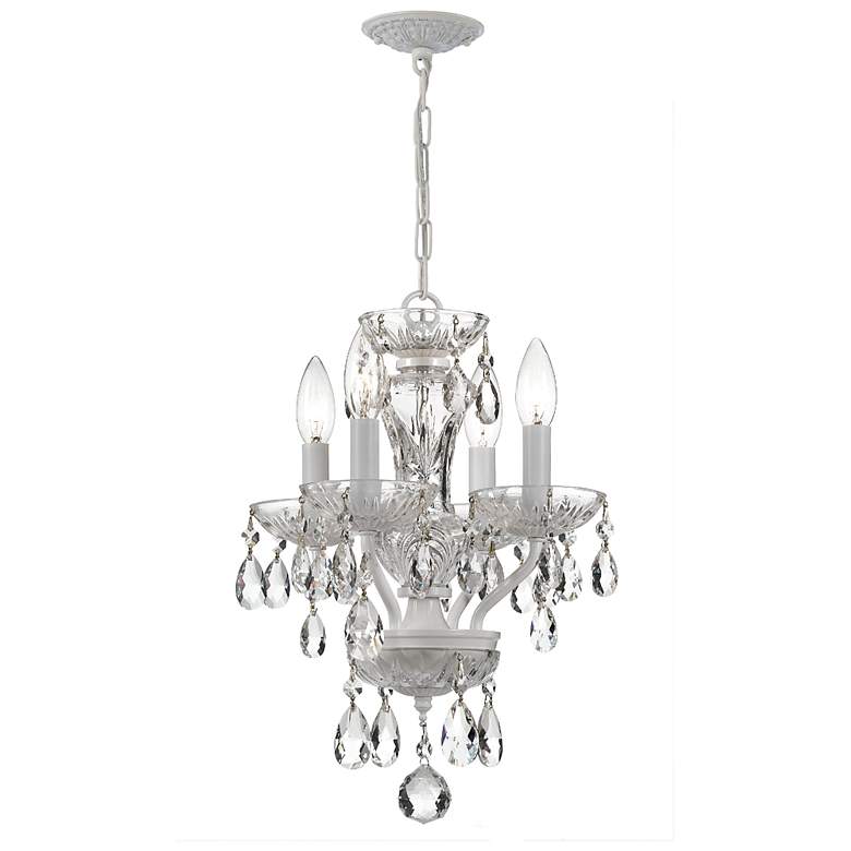 Image 2 Crystorama Traditional Crystal 11"W White Mini Chandelier