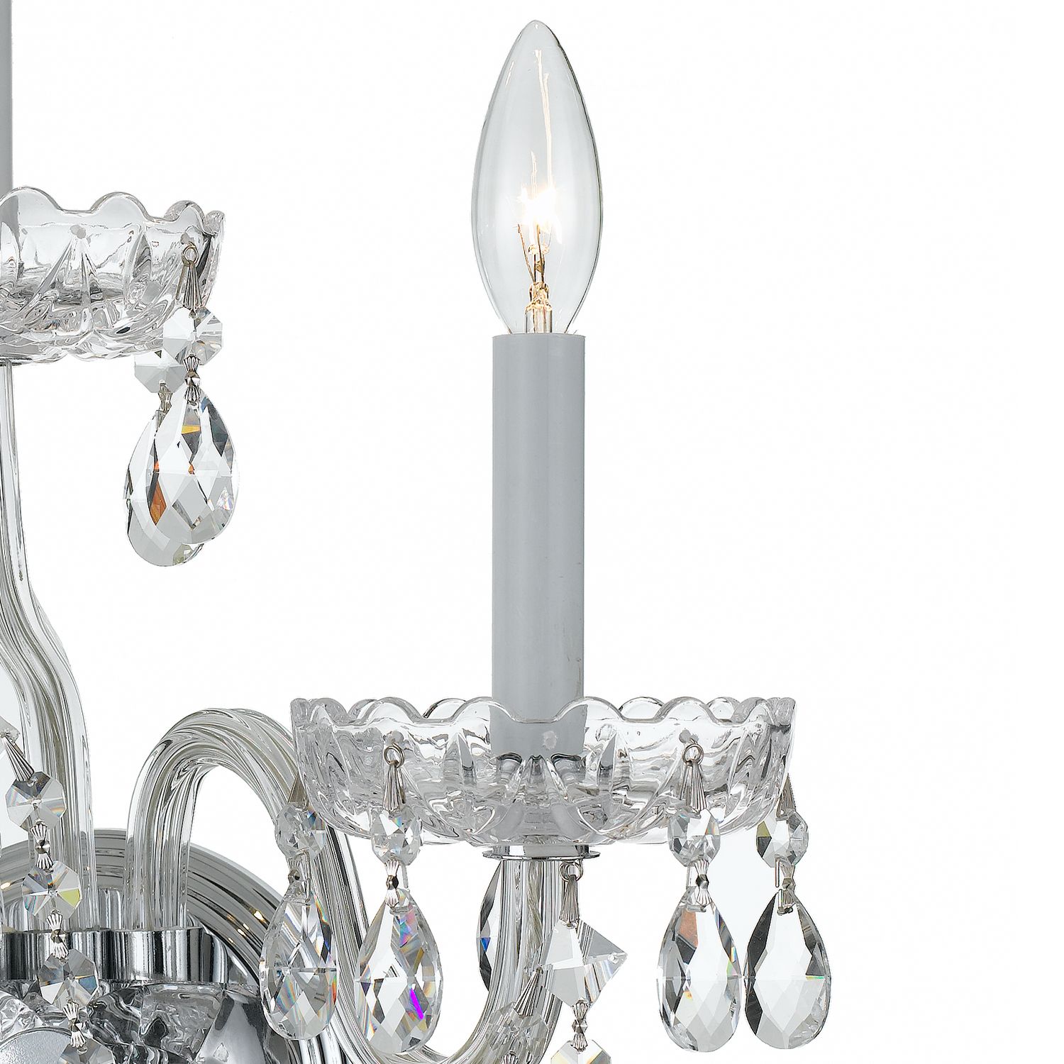 Image 4 Crystorama Traditional Crystal 15'' Hand Cut Crystal Polished Chrome Sconce more views