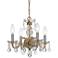 Crystorama Traditional Crystal 15" Brass and Crystal Mini Chandelier