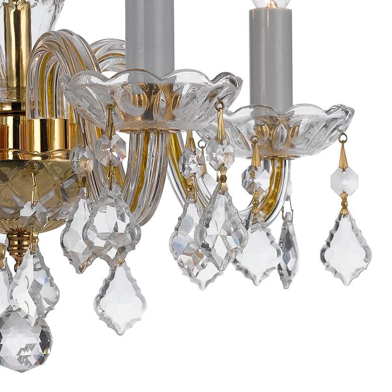 Image 3 Crystorama Traditional Crystal 15" Brass and Crystal Mini Chandelier more views
