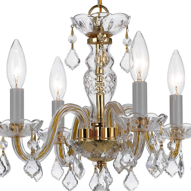 Image 5 Crystorama Traditional Crystal 15" Brass and Crystal Mini Chandelier more views