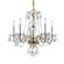 Crystorama Traditional Crystal 21" Wide Brass Frame 5-Light Chandelier