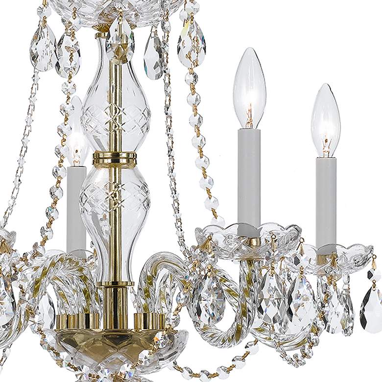 Image 3 Crystorama Traditional Crystal 21" Wide Brass Frame 5-Light Chandelier more views