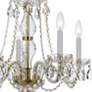 3_Crystorama Traditional Crystal 21" Wide Brass Frame 5-Light Chandelier more views