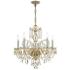Crystorama Traditional Crystal 22" W 5-Light Brass Crystal Chandelier