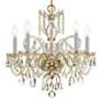4_Crystorama Traditional Crystal 22" W 5-Light Brass Crystal Chandelier more views