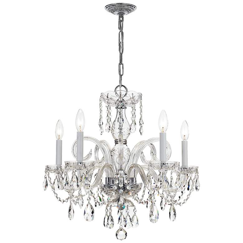 Image 2 Crystorama Traditional Crystal 22" Wide Chrome 5-Light Chandelier