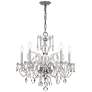 2_Crystorama Traditional Crystal 22" Wide Chrome 5-Light Chandelier