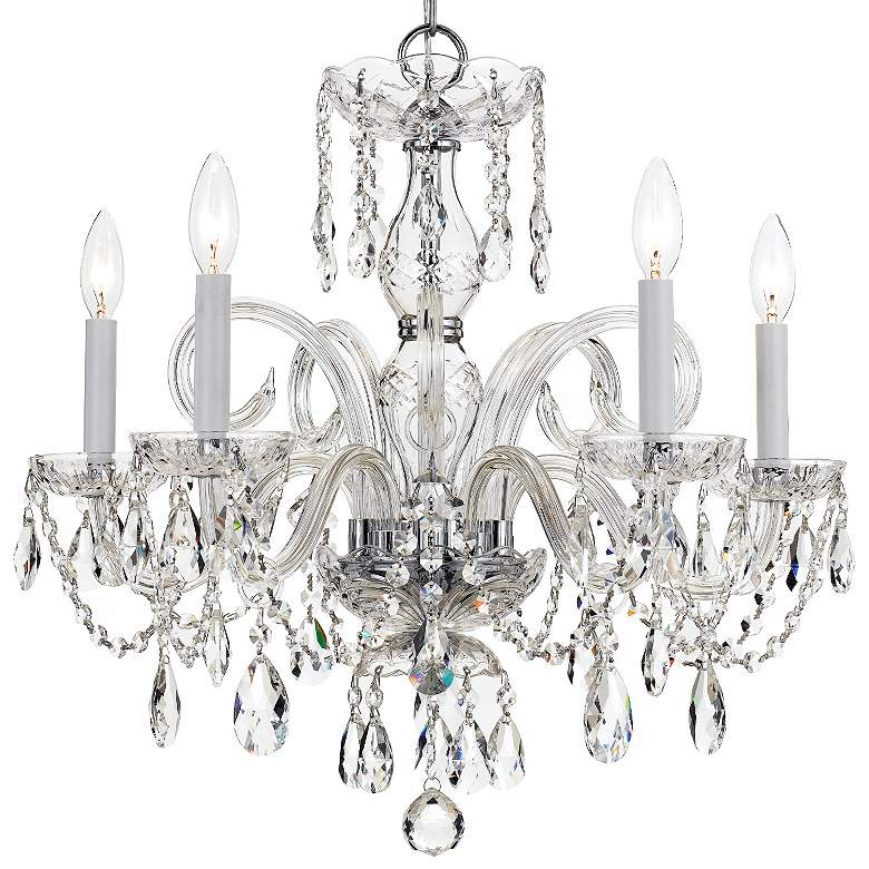 Image 5 Crystorama Traditional Crystal 22" Wide Chrome 5-Light Chandelier more views