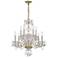 Crystorama Traditional Crystal 23" Polished Brass 10-Light Chandelier