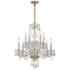Crystorama Traditional Crystal 23" Polished Brass 10-Light Chandelier
