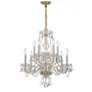 2_Crystorama Traditional Crystal 23" Polished Brass 10-Light Chandelier more views