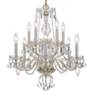 3_Crystorama Traditional Crystal 23" Polished Brass 10-Light Chandelier more views