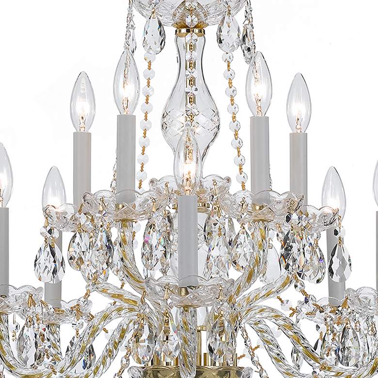 Image 4 Crystorama Traditional Crystal 23" Polished Brass 10-Light Chandelier more views