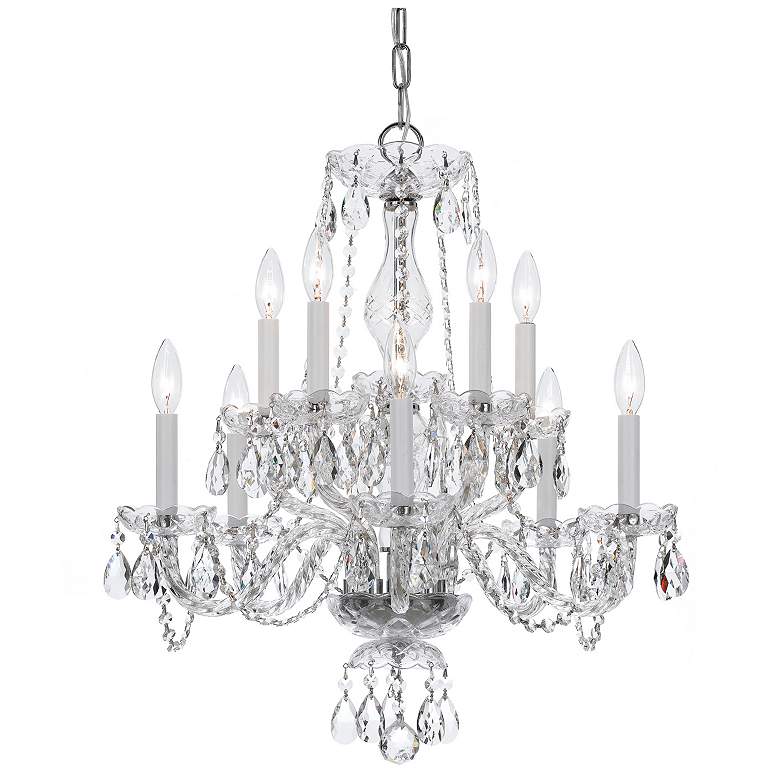 Image 1 Crystorama Traditional Crystal 23 inch Polished Chrome 10-Light Chandelier