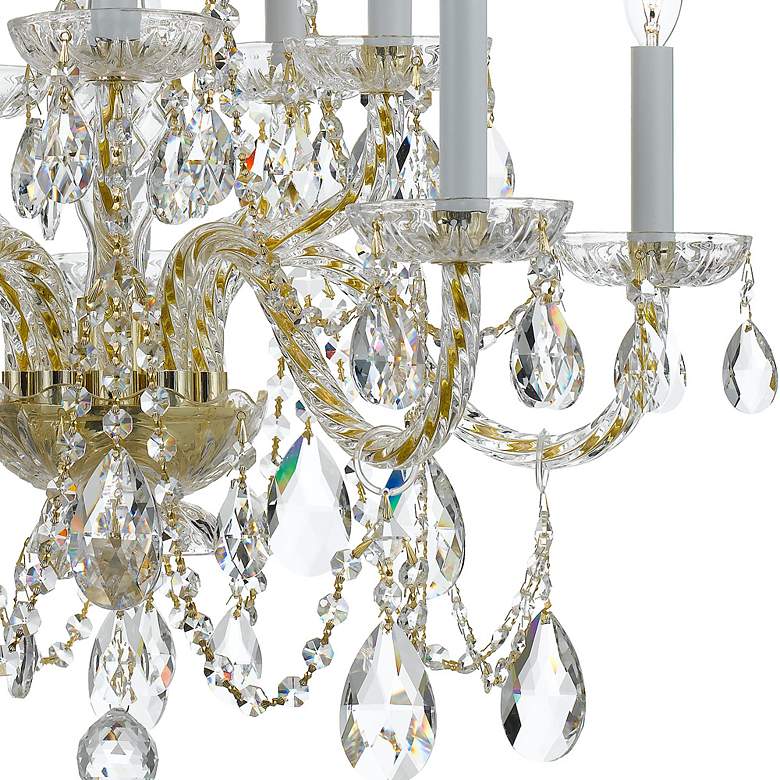Image 3 Crystorama Traditional Crystal 26" Brass 10-Light Crystal Chandelier more views