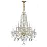 1_Crystorama Traditional Crystal 32"W Brass 10-Light Crystal Chandelier