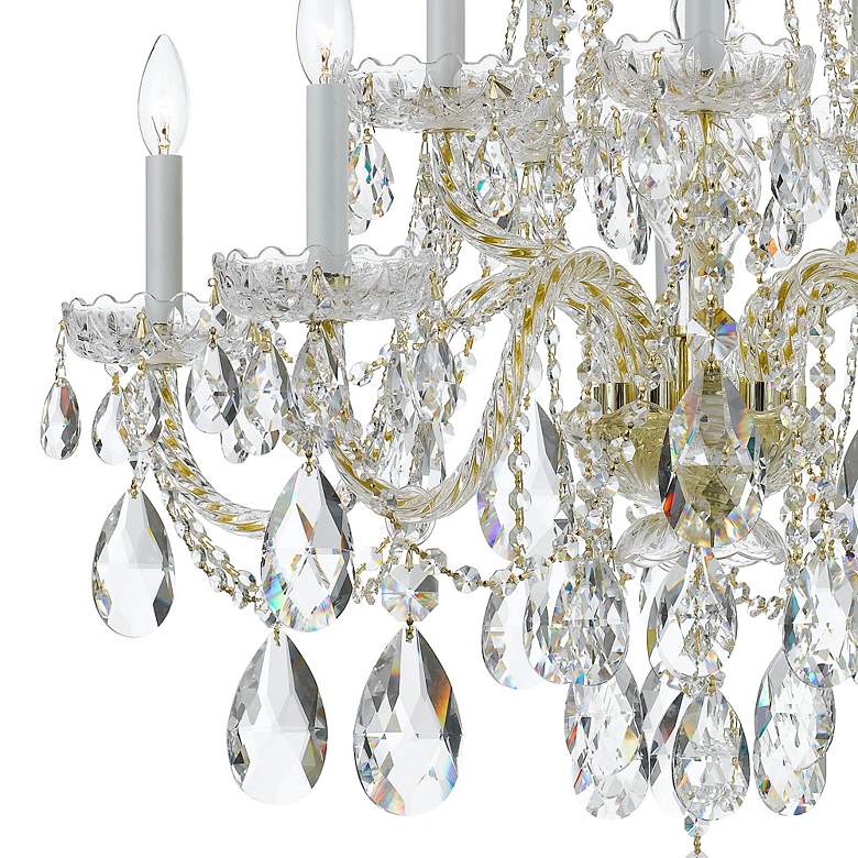 Image 2 Crystorama Traditional Crystal 32"W Brass 10-Light Crystal Chandelier more views