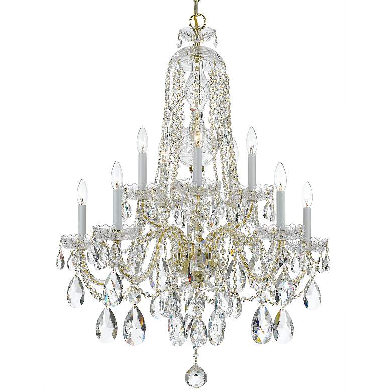 Image 3 Crystorama Traditional Crystal 32"W Brass 10-Light Crystal Chandelier more views