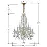 5_Crystorama Traditional Crystal 32"W Brass 10-Light Crystal Chandelier more views