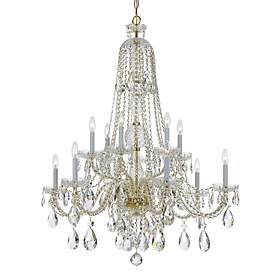 Image3 of Crystorama Traditional Crystal 37 1/2"W Brass Crystal Chandelier more views
