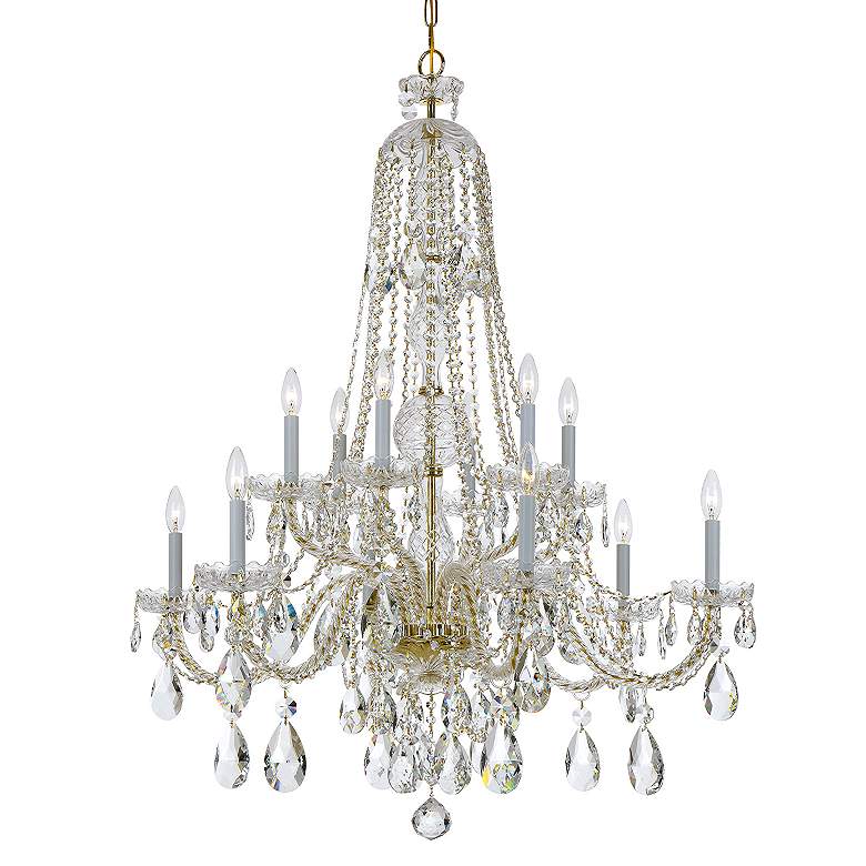 Image 3 Crystorama Traditional Crystal 37 1/2"W Brass Crystal Chandelier more views