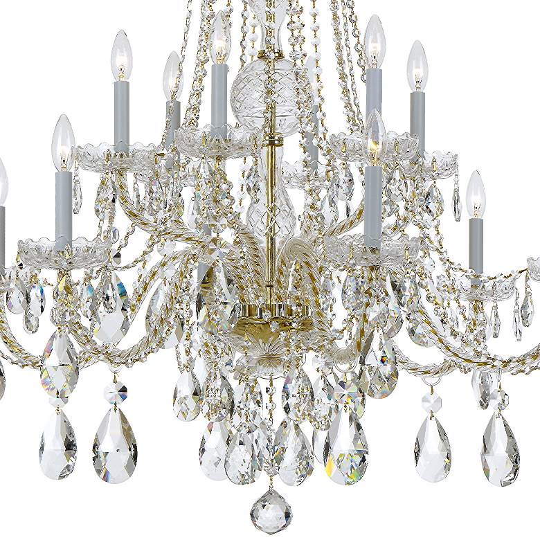 Image 4 Crystorama Traditional Crystal 37 1/2"W Brass Crystal Chandelier more views