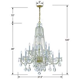 Image5 of Crystorama Traditional Crystal 37 1/2"W Brass Crystal Chandelier more views