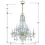 Crystorama Traditional Crystal 37 1/2"W Brass Crystal Chandelier
