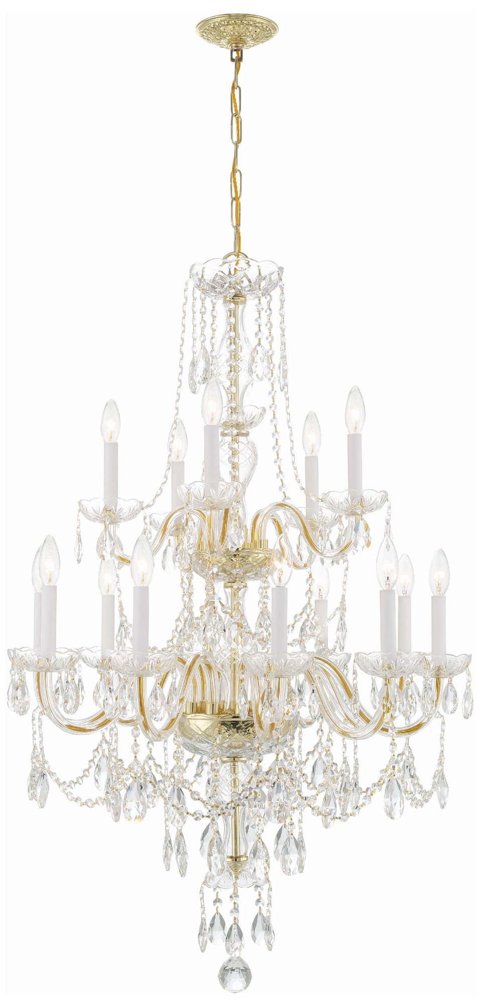 Crystorama Traditional Crystal Gold Collection