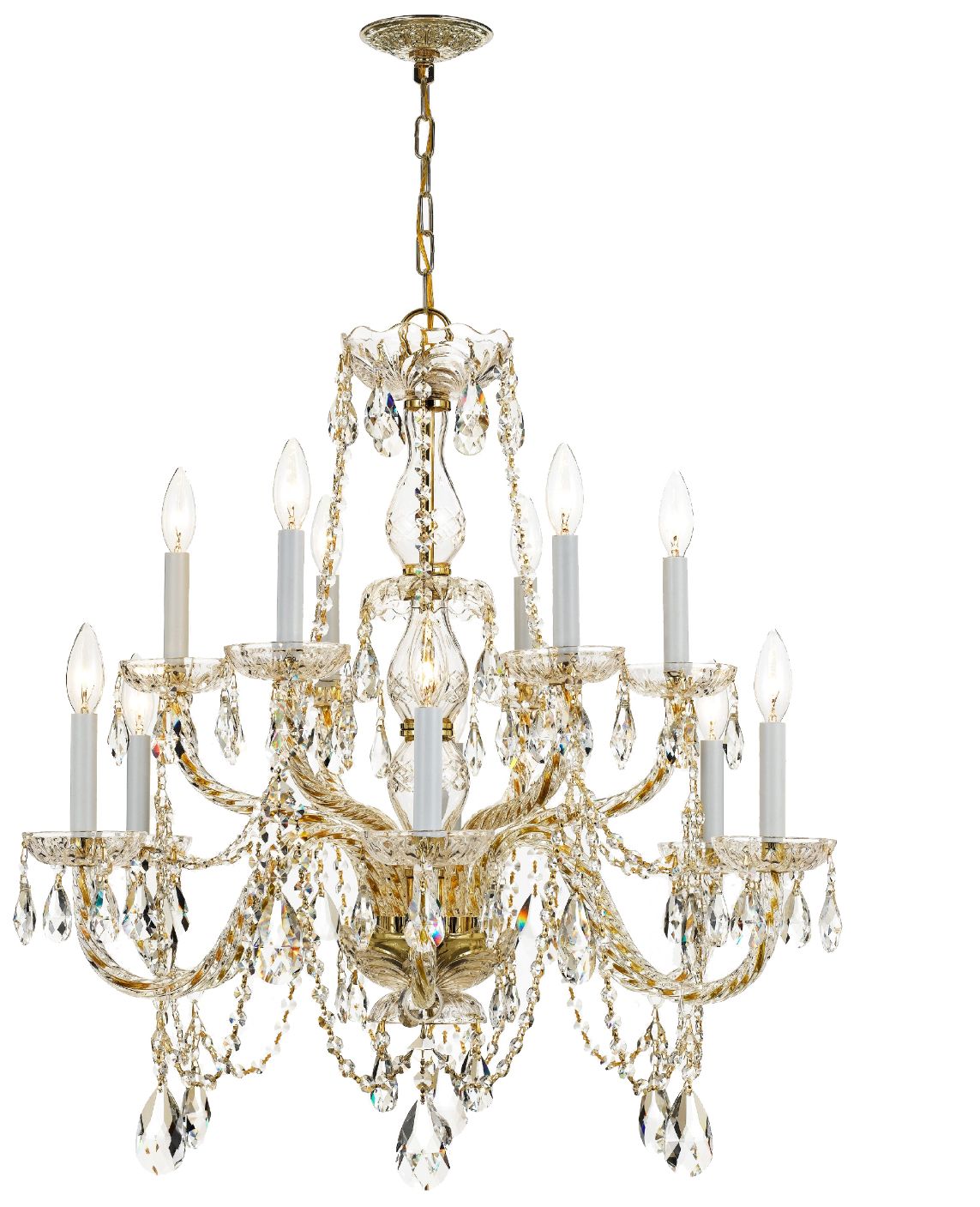 Crystorama Traditional Crystal Gold Collection