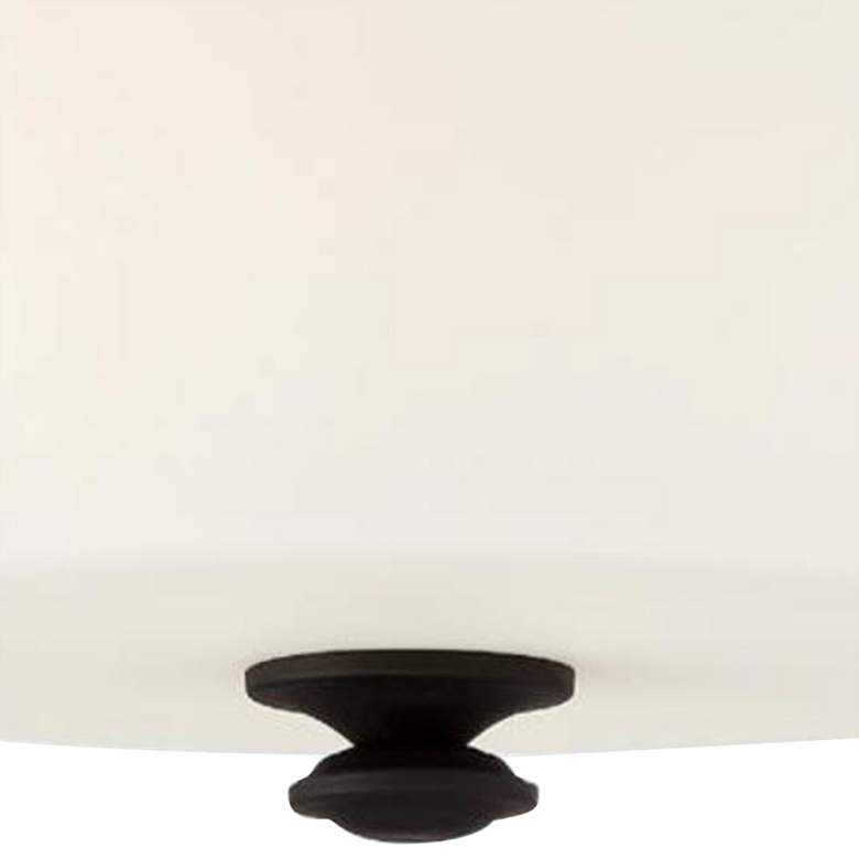 Image 3 Crystorama Travis 12 1/2" Wide Black Forged Ceiling Light more views