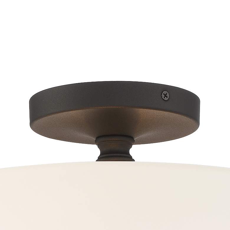 Image 4 Crystorama Travis 12 1/2" Wide Black Forged Ceiling Light more views